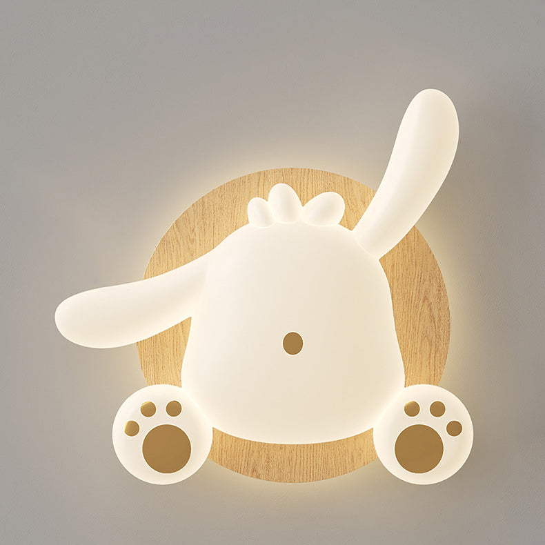 Zeitgenössische kreative Bär Eisen Kunststoff LED Semi-Flush Mount Deckenleuchte für Wohnzimmer 