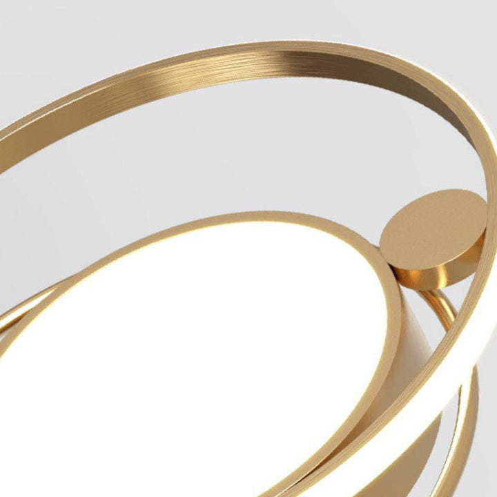 Zeitgenössische Einfachheit Acryl Dual Kreis Ring Hardware LED Unterputz Deckenleuchte für Schlafzimmer 