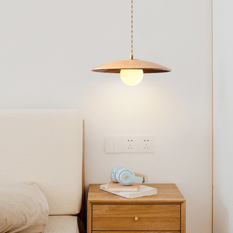 Modern Minimalist Log Long Line Circular 1-Light Pendant Light