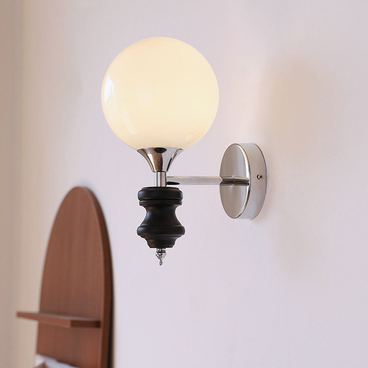 Zeitgenössische Einfachheit Magic Bean Eisen Silber Finish Rahmen 1-Licht Wandleuchte für Wohnzimmer 