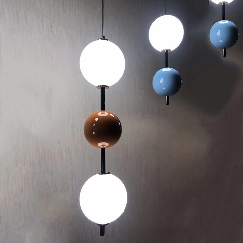 Moderne Art Deco Hebbare Multi Orb String Aluminium Acryl LED Pendelleuchte Für Schlafzimmer 