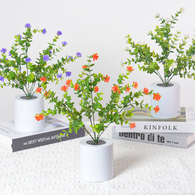 Moderne minimalistische Kunststoff Blume Lotus LED Tischlampe für Wohnzimmer 