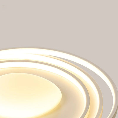 Moderne minimalistische runde Eisen Acryl LED Unterputz Deckenleuchte für Wohnzimmer 