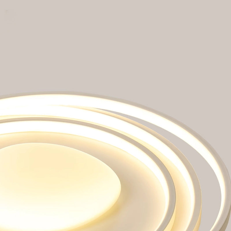 Moderne minimalistische runde Eisen Acryl LED Unterputz Deckenleuchte für Wohnzimmer 