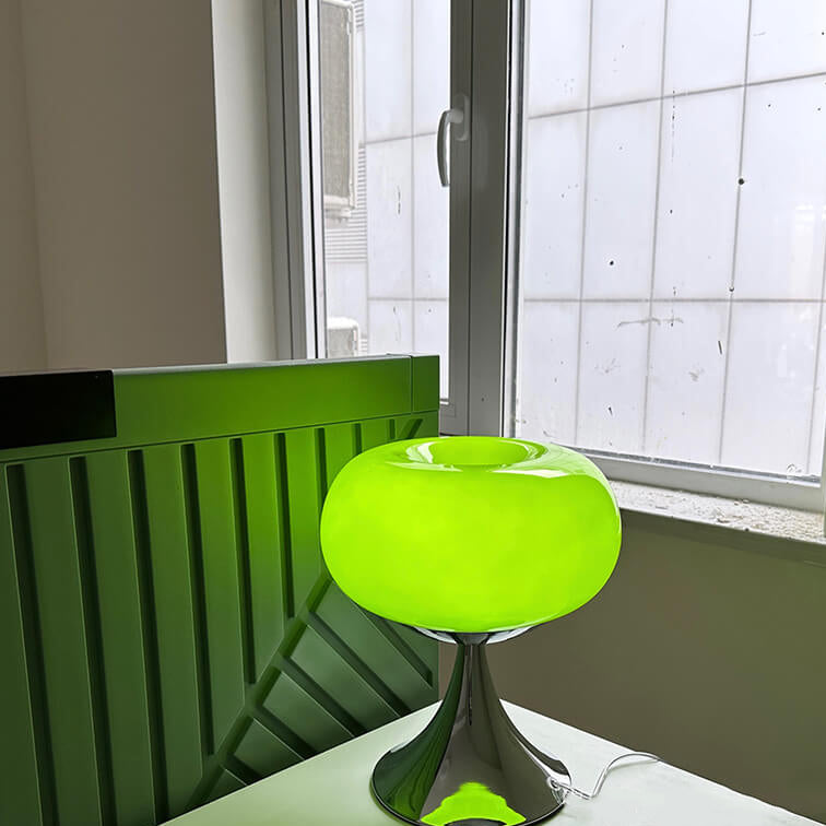 Modern Nordic Minimalist Stainless steel Iron Glass Shade LED Table Lamp