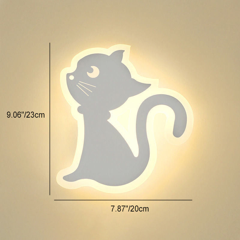 Zeitgenössische kreative Acryl Katze Design Eisen LED Wandleuchte Lampe für Schlafzimmer 