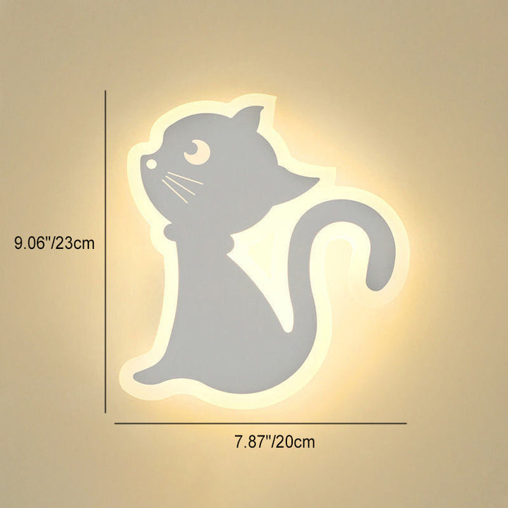 Zeitgenössische kreative Acryl Katze Design Eisen LED Wandleuchte Lampe für Schlafzimmer 
