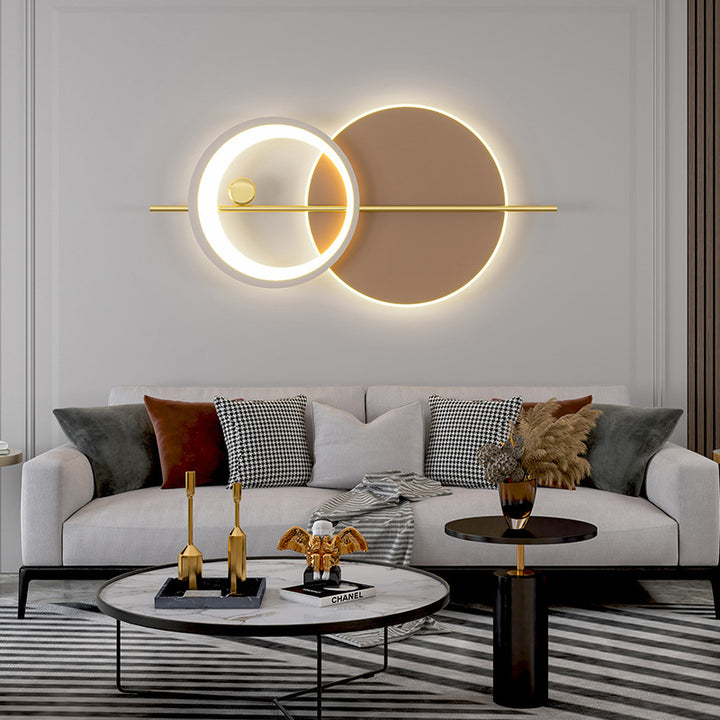 Moderne minimalistische runde Eisen Acryl LED Wandleuchte Lampe für Schlafzimmer 