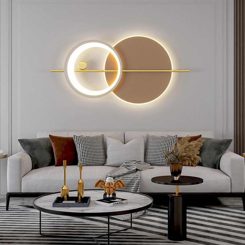 Moderne minimalistische runde Eisen Acryl LED Wandleuchte Lampe für Schlafzimmer 