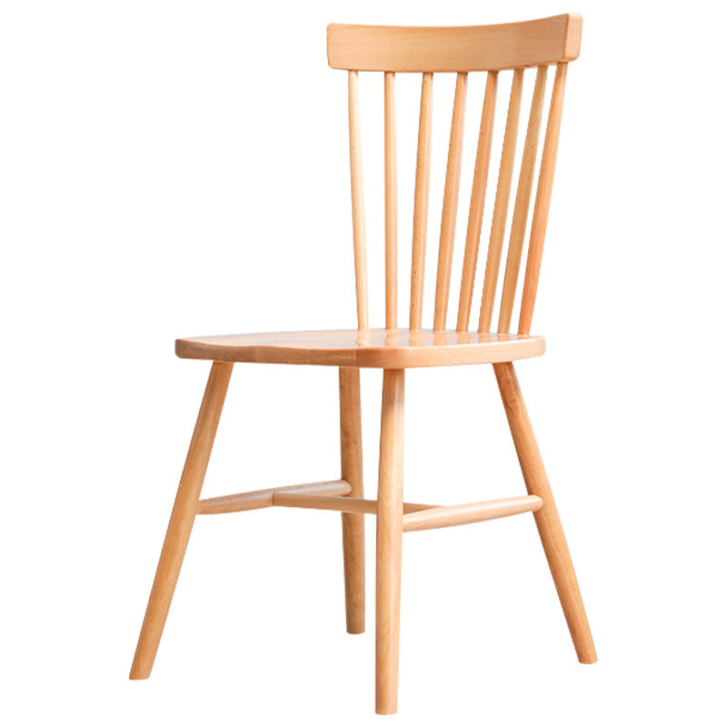 Traditional Japanese Rectangular Back Rubberwood Dining Chair Backrest For Dining Room