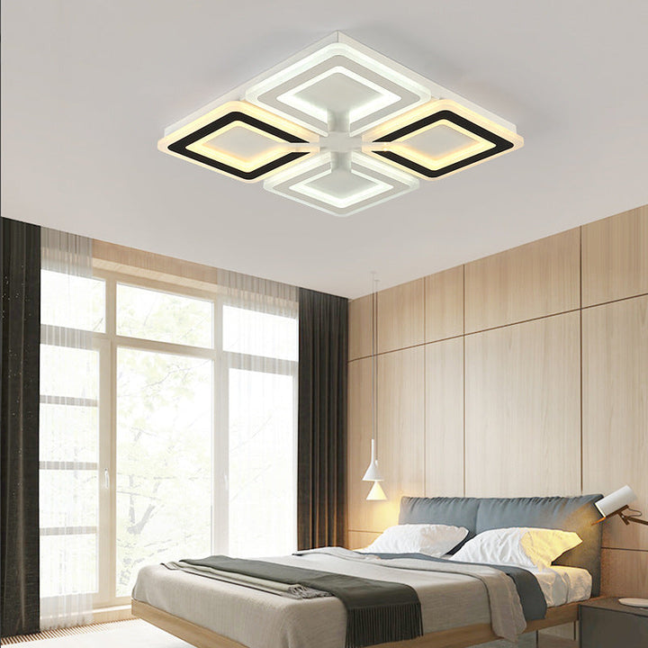 Moderne minimalistische Diamant Eisen Acryl LED Unterputz Deckenleuchte für Wohnzimmer 