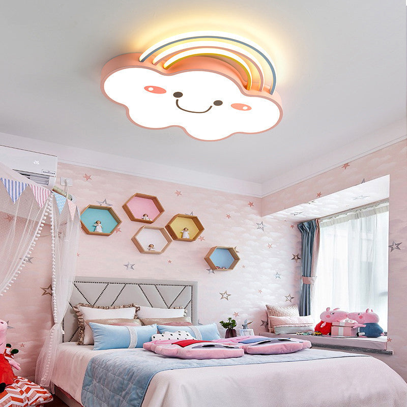 Zeitgenössische kreative Regenbogen-Wolke Acryl Schatten LED Unterputz Deckenleuchte für Schlafzimmer 