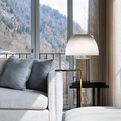 Moderne Übergangs-Gradientenstoffharz-Basis 1-Licht-Tischlampe für Schlafzimmer 