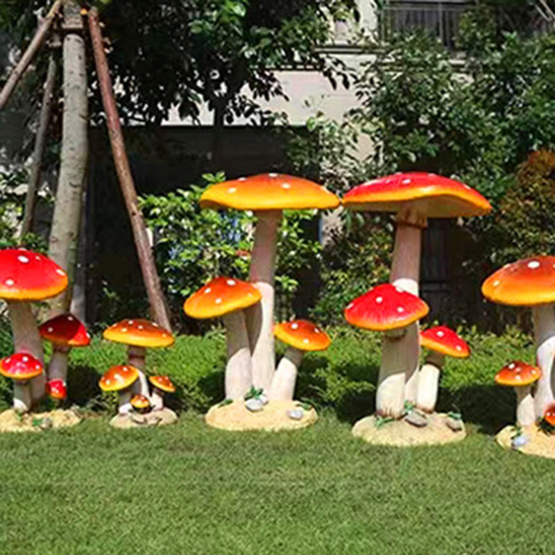Moderne Art Deco Solar Wasserdichte Pilz Harz Glasfaser LED Landschaft Beleuchtung Außen Licht Für Garten 