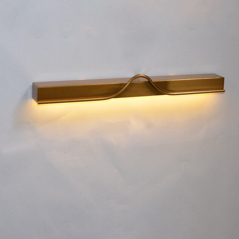 Modern Mid-Century Gold Strip Electroplated Iron Acrylic LED Wall Sconce Lamp For Living Room