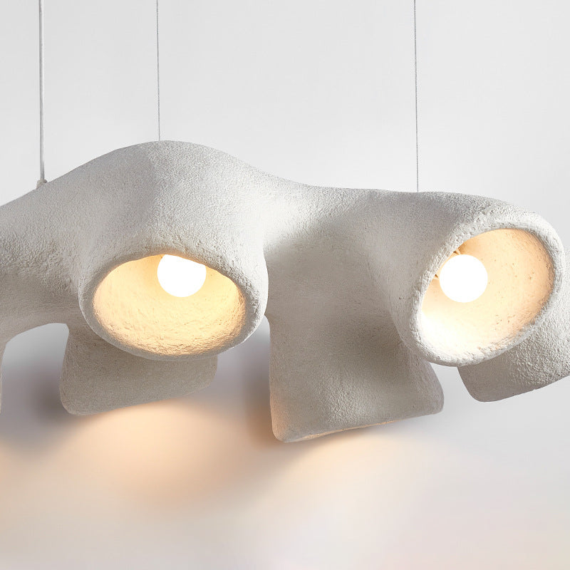 Lustre contemporain scandinave en polystyrène haute densité 3/7 lumières pour salon 
