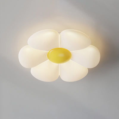 Luz de techo LED empotrada de hierro PE con diseño de flor de margarita creativa contemporánea para dormitorio 
