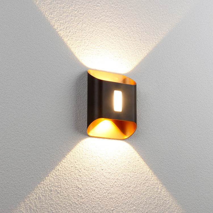Applique Murale Étanche en Aluminium LED Carré Géométrique de Simplicité Moderne Pour Jardin 