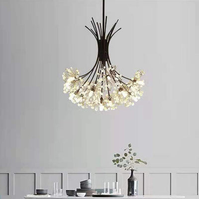 Modern Transitional Crystal Dandelion Branches 13/19 Light Chandelier For Dining Room