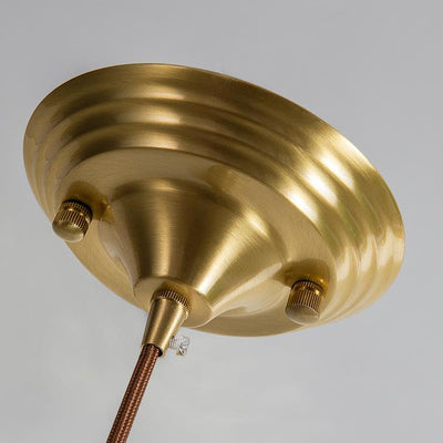 Nordic Light Luxury All-copper Glass Shade 1-Light Pendant Light