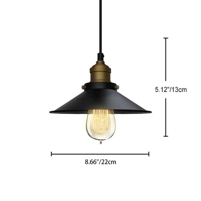 Zeitgenössische industrielle Eisen Topf Deckel Form Glas 1-Licht Pendelleuchte für Esszimmer 