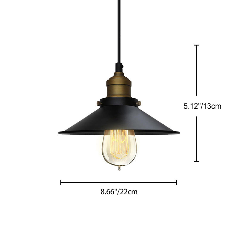 Zeitgenössische industrielle Eisen Topf Deckel Form Glas 1-Licht Pendelleuchte für Esszimmer 