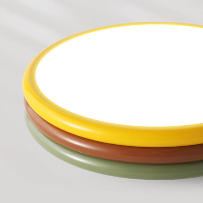 Zeitgenössische kreative Eisen Acryl Runde Hamburger LED Unterputz Deckenleuchte für Schlafzimmer 