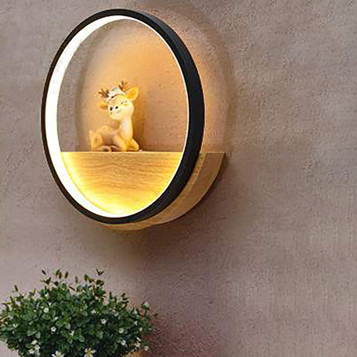 Applique murale LED en fer avec cerf créatif contemporain pour salon 
