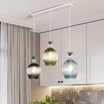 Nordic Gradient Glass Orb 1/3 Light Chandelier