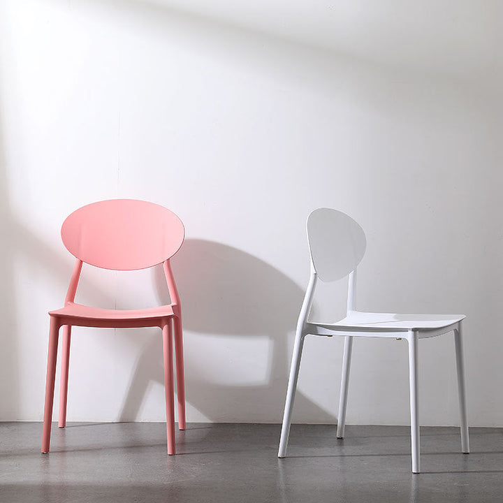 Contemporary Nordic Square PP Dining Chair Backrest Armless For Dining Room