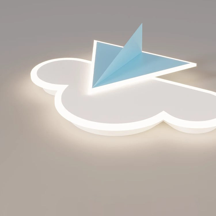 Moderne Art Deco Kinder Eisen Acryl Wolke Flugzeug LED Unterputz Deckenleuchte für Schlafzimmer 