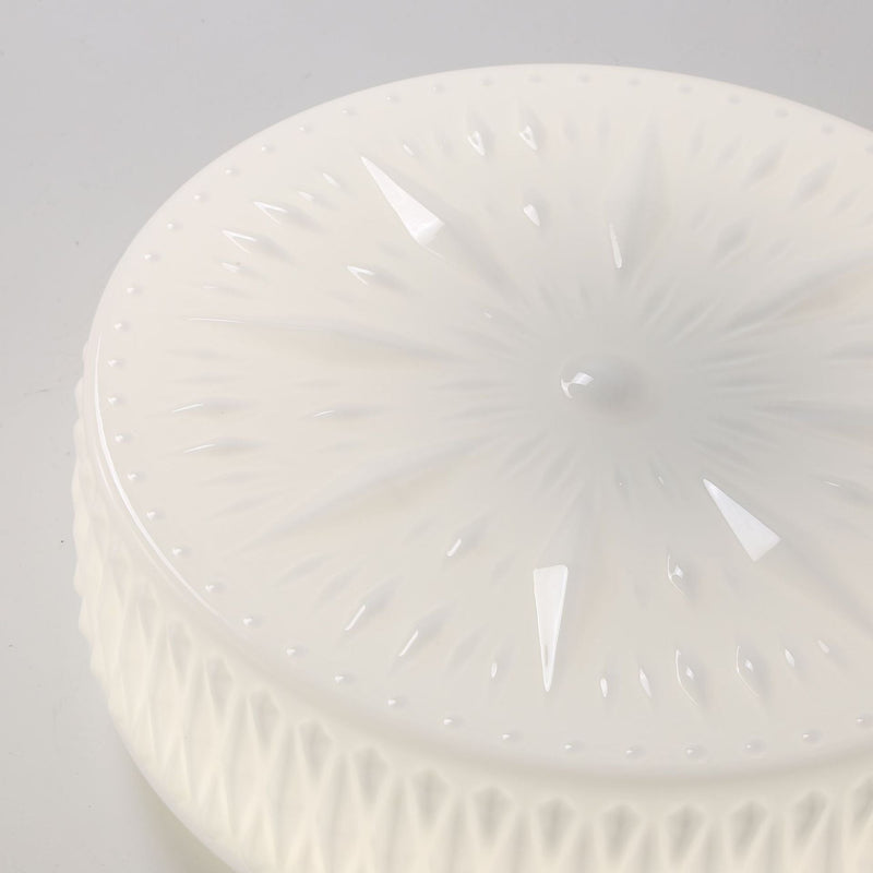Plafonnier LED en verre gravé cylindrique de simplicité contemporaine pour salon 