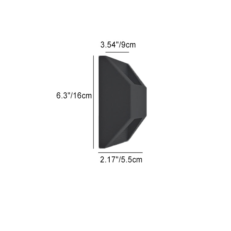 Apliques de pared LED impermeables con focos de geometría moderna para exteriores 