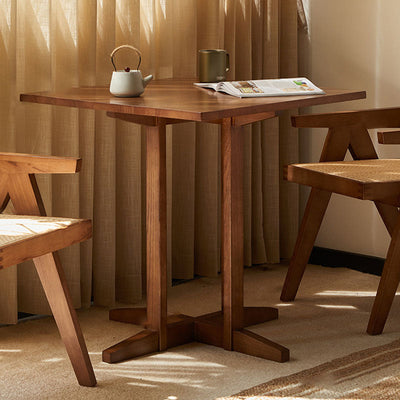 Mesa de Centro Cuadrada de Madera Minimalista Moderna para Sala de Estar 