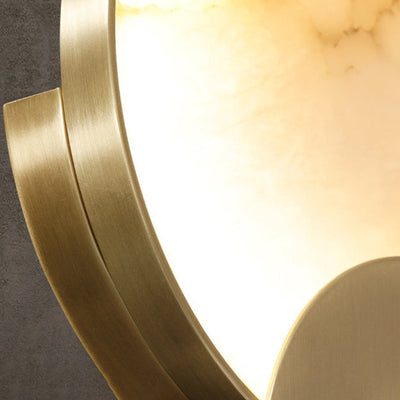 Moderne minimalistische runde Eisen Marmor LED Wandleuchte Lampe für Wohnzimmer 