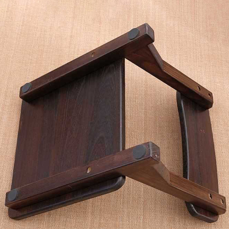 Traditioneller japanischer quadratischer Paulownia-Holz-Baumwoll-Leinenstuhl Tatami-Rückenlehne für den Unterhaltungsraum 