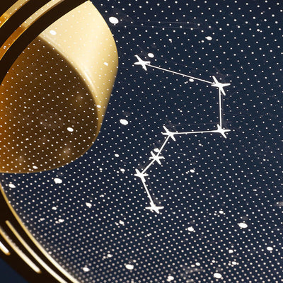 ضوء سقف مثبت LED من الألومنيوم والأكريليك والحديد بتصميم نجمة قمرية مستديرة حديثة شمالية بسيطة 