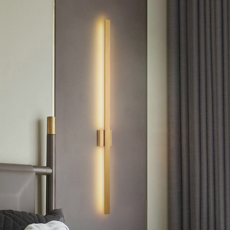 Moderne minimalistische lange Streifen Eisen Acryl LED Wandleuchte Lampe für Wohnzimmer 