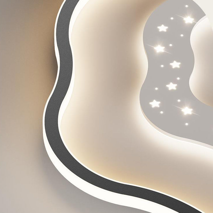 Moderne minimalistische Blume Wolke Eisen Acryl LED Unterputz Deckenleuchte für Schlafzimmer 