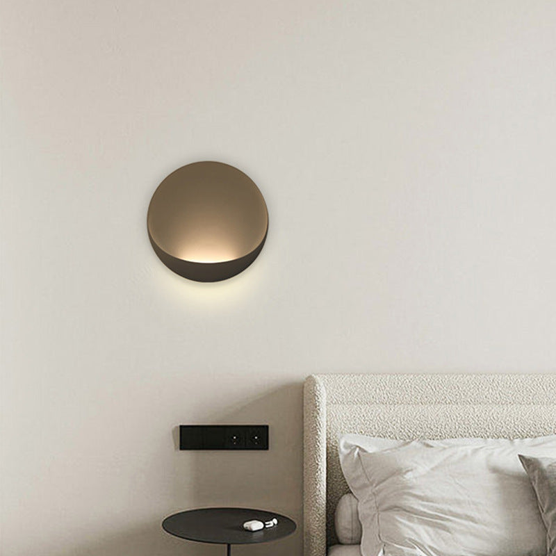 Modern Minimalist Round Aluminum LED Wall Sconce Lamp