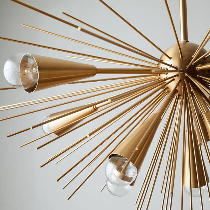 Chandelier à 10 lumières de forme radiale moderne scandinave 