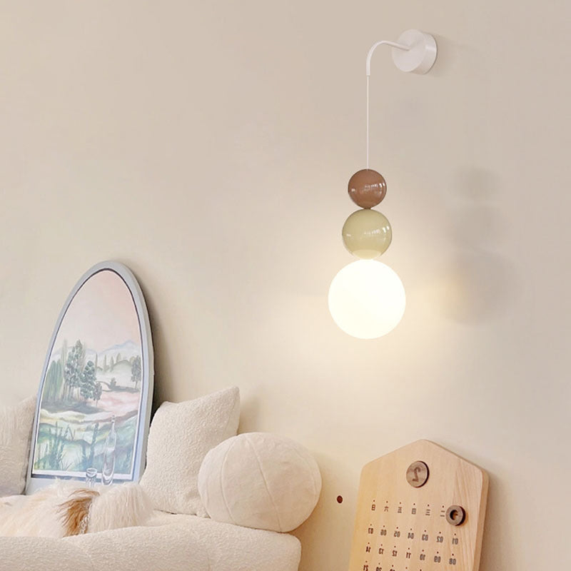 Moderne minimalistische Multi Orb Eisen Kunststoff 1-Licht Wandleuchte Lampe für Schlafzimmer 