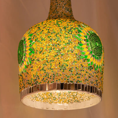 Modern Creative Stained Glass Bottle 1-Light Pendant Light