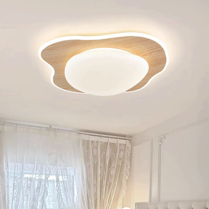 Luz de techo LED montada al ras de acrílico de hierro redondo irregular minimalista moderna para dormitorio 