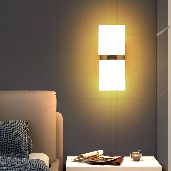 Moderne minimalistische runde LED-Wandleuchte aus Zinklegierung, drehbar 