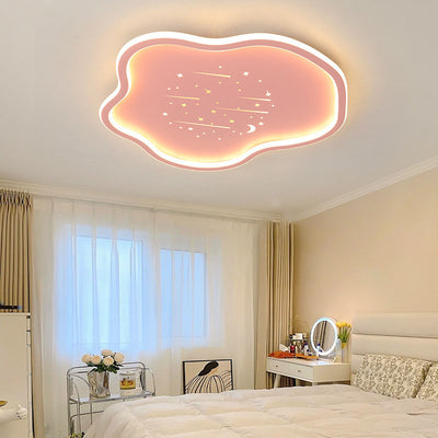 Contemporary Creative Kids Cloudy Iron Silicone LED Flush Mount Ceiling Light For Bedroom