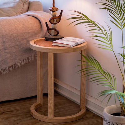 Moderne Einfachheit Runder Dreieckiger Quadratischer Holz-Beistelltisch für das Wohnzimmer 