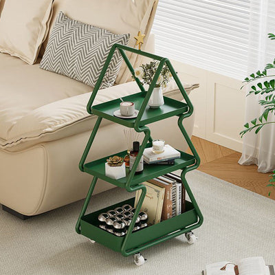 Zeitgenössischer kreativer Weihnachtsbaum Eisen Beistelltisch 3-stufig für Wohnzimmer 