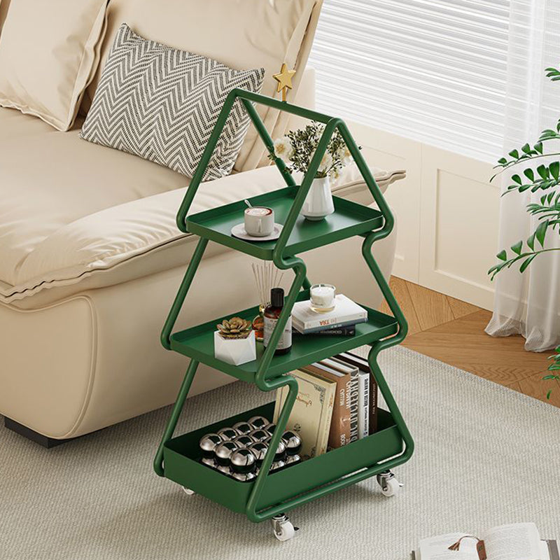 Zeitgenössischer kreativer Weihnachtsbaum Eisen Beistelltisch 3-stufig für Wohnzimmer 