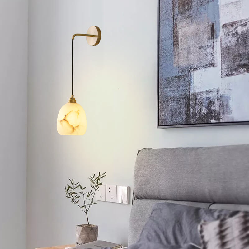 Lámpara de Aplique de Pared de 1 Luz de Cobre Lima de Lujo Nórdico 
